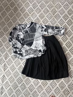 Pokoks Black White Baju Raya Girl
