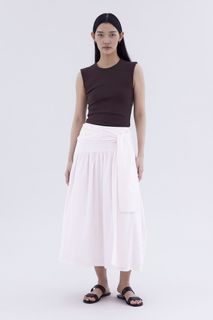 BNWT TEM Camele Tie-Waist Skirt in Blush