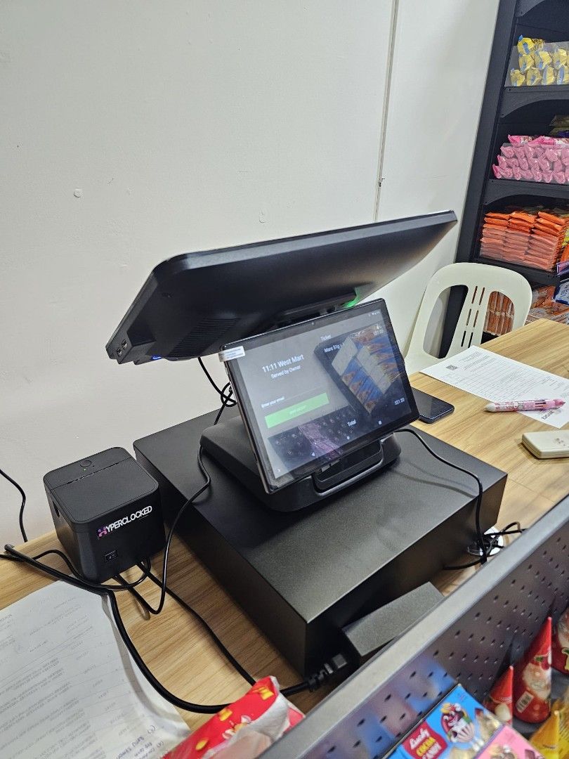 Touchscreen POS System Point of Sale System Cash Register Machine Kitchen Printer Receipt Thermal Printer Cash Drawer Soundbox Credit Card Terminal Payment Hardware for Retail FnB F&B Restaurant Salon Hawker Stall Mamashop Convenience store Minimart (Category: Office & Business Technology) located in Singapore. Submitted by hyperclocked_tech (Listing ID 1430969349, Image 5). Description: In need of an affordable, easy-to-use and reliable Point of