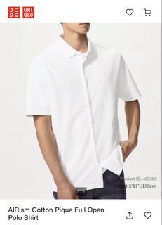 BNWT UNIQLO POLO BUTTON WHITE