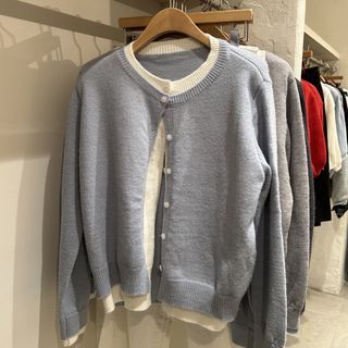 Knitted Colourblock Cardigan