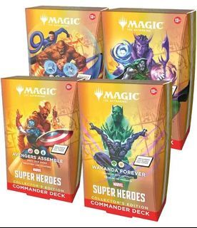 Marvel Super Heroes Collector edition Commander Decks: set of 4