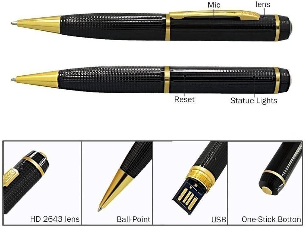 Hidden Camera Pen, Full HD 1080P Spy Pen Camera Camcorder with Photo Taking,2 Hours Battery Pen Camera,Portable Digital Recorder with Ink Pocket DVR for Business and Conference (Category: Video Cameras) located in Singapore. Submitted by hiddengemm (Listing ID 1437255756, Image 4). Description: UNABLE TO CLIP AS pocket clip fell off 【Video Camera】 real-time video recording ;1920×1080P full HD video resolution video format: MOV; video frame rate: 