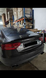 Audi A3 A4 A5 A6 bootlip black cf print boot lip spoilers audi
