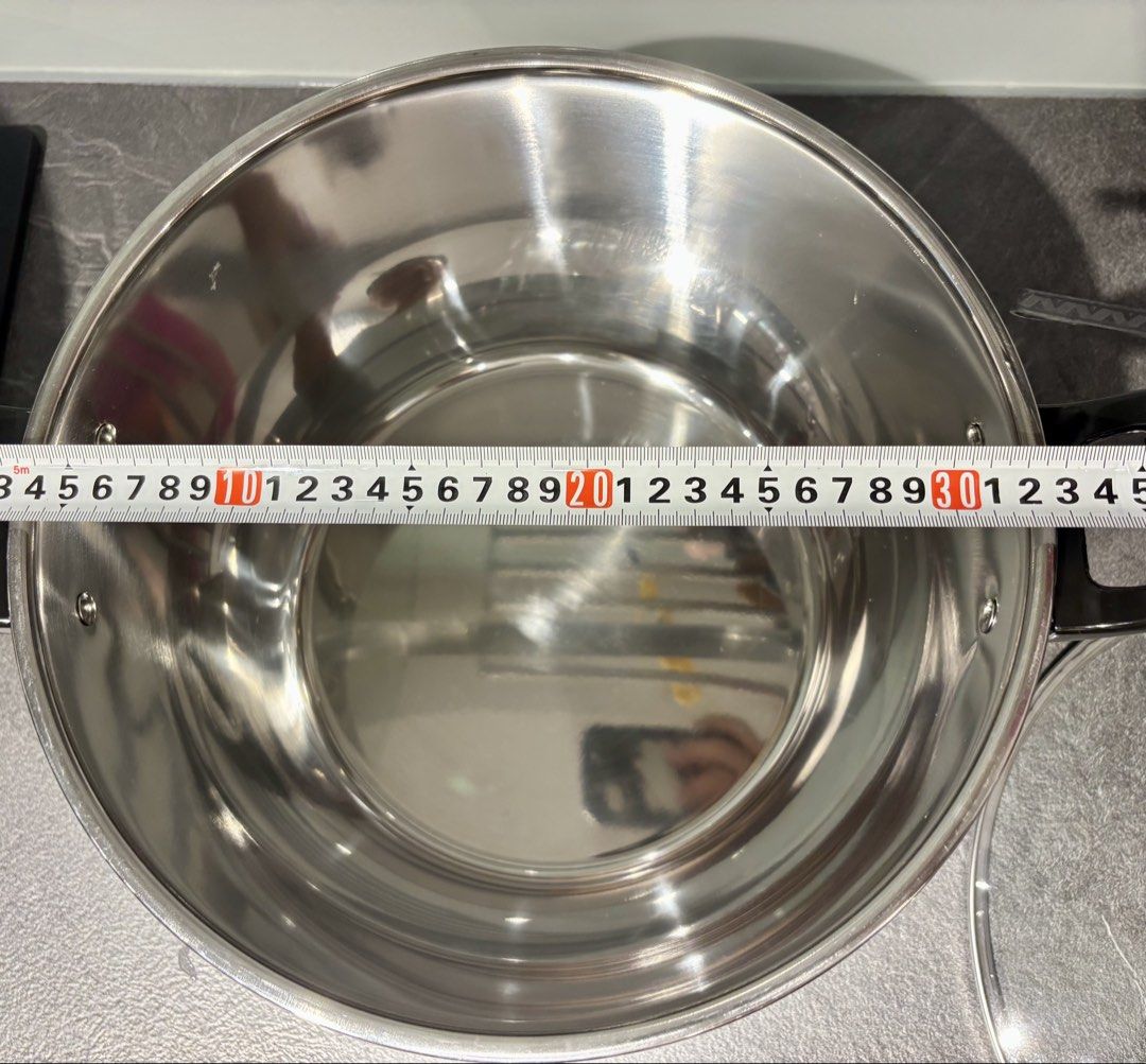 Stainless Steel Pot with Glass Lid (Category: Cookware & Accessories) located in Singapore. Submitted by liuxue3918 (Listing ID 1437481875, Image 8). Description: - Durable stainless steel pot - Clear glass lid - Sturdy handles - Excellent condition - Ideal for soups, stews, and more.