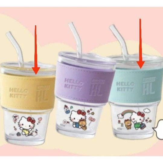 Marigold HL Milk Hello Kitty Glass Tumbler Cup with Straw (Category: Other Kitchenware & Tableware) located in Singapore. Submitted by kittycathy2 (Listing ID 1437659537, Image 1). Description: Color available: blue Price is for 1. Comes with box. Self collection at Toa Payoh MRT station. Please check item before payment as there will be no refund..