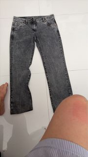 Grey Acid Wash Jeans