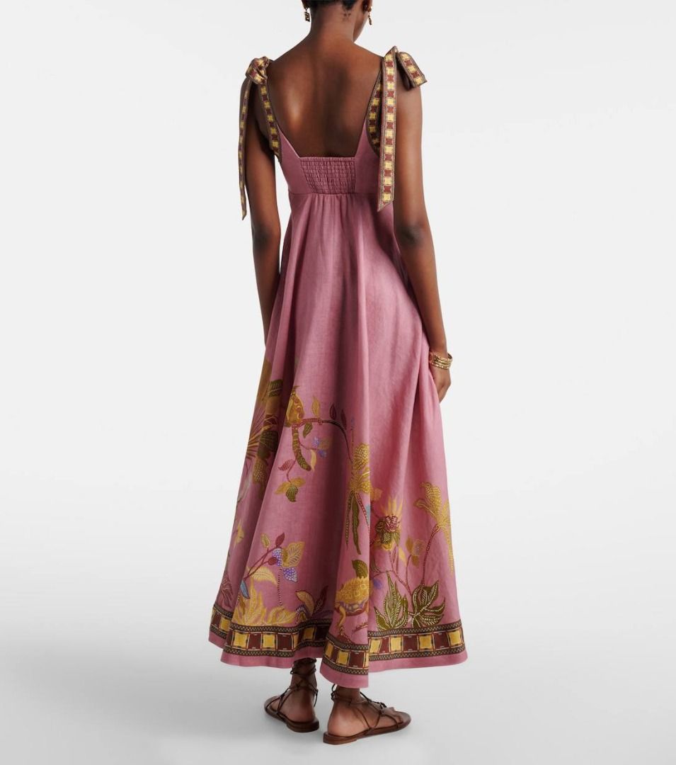 Alemais Zuri Pink Ballet Linen Midi Dress Sundress (Category: Dresses) located in Singapore. Submitted by classycouture_sg (Listing ID 1438118014, Image 5). Description: 🧚‍♀️ 5% off any 2 or more items, always the best prices here! 🧚‍♀️ 🧚‍♀️ Insta @classy.couture.sg for exclusive deals & pieces 🧚‍♀️ ✅ sizes AU6/8/10/12 A sun-kissed artisanal moment — ALEMAIS Zuri Ballet Linen Midi Dress 🩰 This breezy linen sundress features florals, complete
