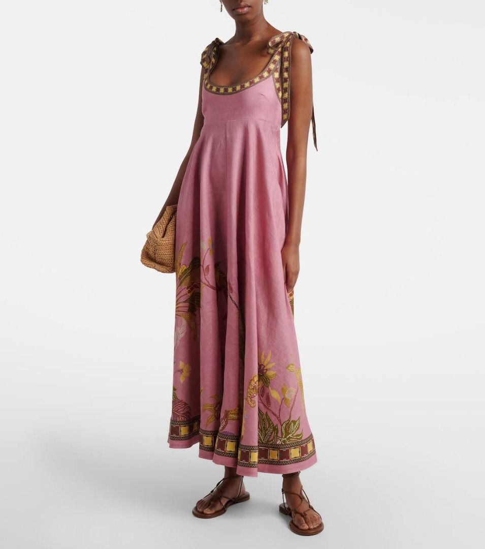 Alemais Zuri Pink Ballet Linen Midi Dress Sundress (Category: Dresses) located in Singapore. Submitted by classycouture_sg (Listing ID 1438118014, Image 6). Description: 🧚‍♀️ 5% off any 2 or more items, always the best prices here! 🧚‍♀️ 🧚‍♀️ Insta @classy.couture.sg for exclusive deals & pieces 🧚‍♀️ ✅ sizes AU6/8/10/12 A sun-kissed artisanal moment — ALEMAIS Zuri Ballet Linen Midi Dress 🩰 This breezy linen sundress features florals, complete