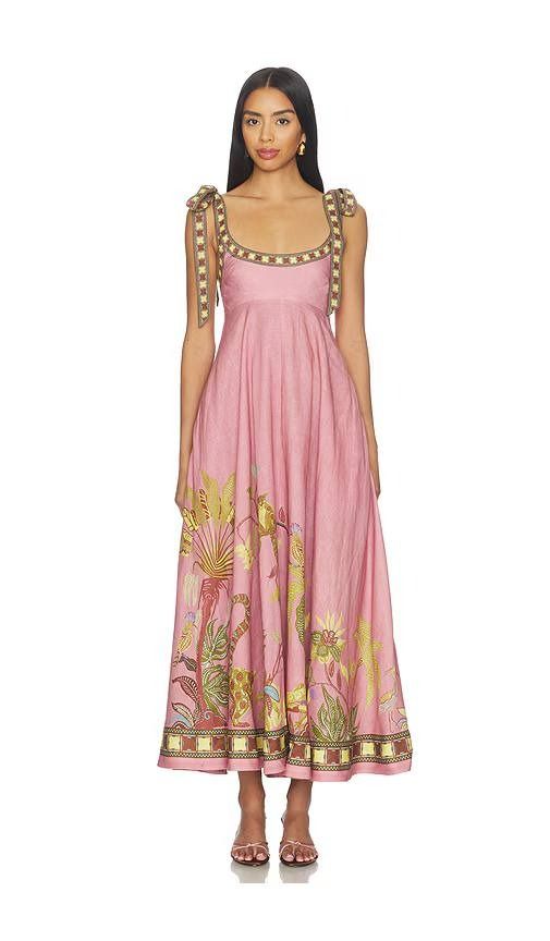 Alemais Zuri Pink Ballet Linen Midi Dress Sundress (Category: Dresses) located in Singapore. Submitted by classycouture_sg (Listing ID 1438118014, Image 4). Description: 🧚‍♀️ 5% off any 2 or more items, always the best prices here! 🧚‍♀️ 🧚‍♀️ Insta @classy.couture.sg for exclusive deals & pieces 🧚‍♀️ ✅ sizes AU6/8/10/12 A sun-kissed artisanal moment — ALEMAIS Zuri Ballet Linen Midi Dress 🩰 This breezy linen sundress features florals, complete