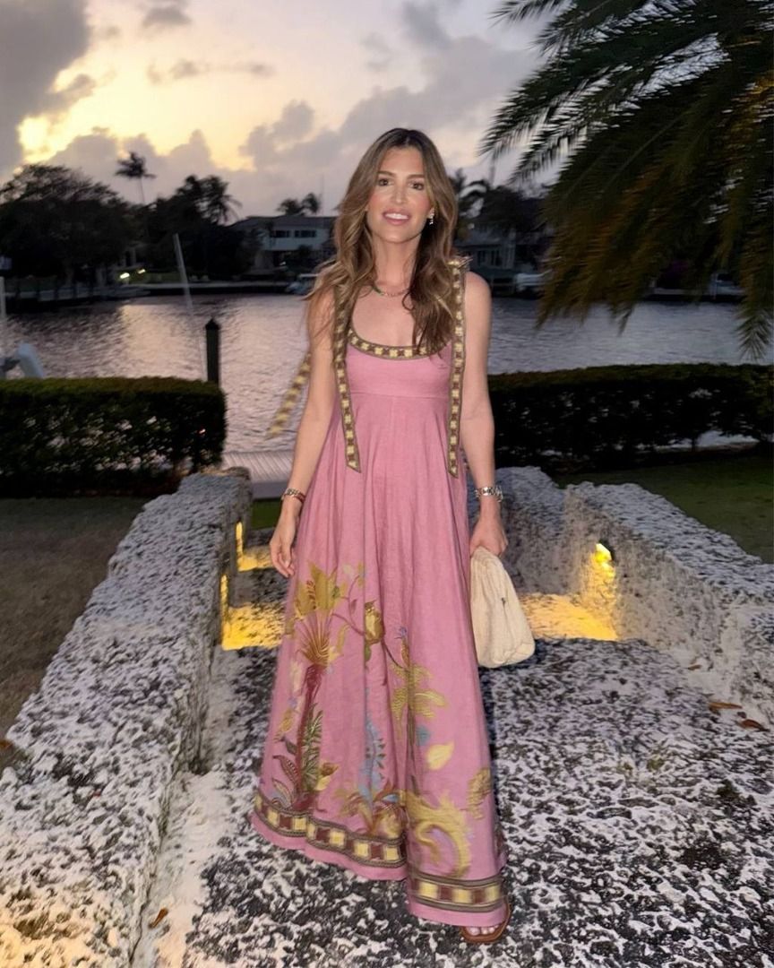 Alemais Zuri Pink Ballet Linen Midi Dress Sundress (Category: Dresses) located in Singapore. Submitted by classycouture_sg (Listing ID 1438118014, Image 3). Description: 🧚‍♀️ 5% off any 2 or more items, always the best prices here! 🧚‍♀️ 🧚‍♀️ Insta @classy.couture.sg for exclusive deals & pieces 🧚‍♀️ ✅ sizes AU6/8/10/12 A sun-kissed artisanal moment — ALEMAIS Zuri Ballet Linen Midi Dress 🩰 This breezy linen sundress features florals, complete