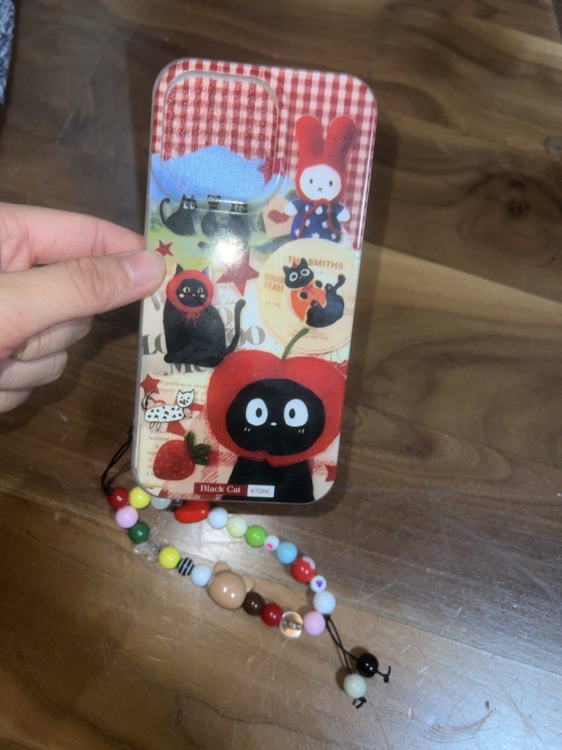 Black Cat, Miffy, Red Phone Case with Beaded Phone Strap (Category: Cases & Sleeves) located in Singapore. Submitted by vi.enna (Listing ID 1438122746, Image 1). Description: .