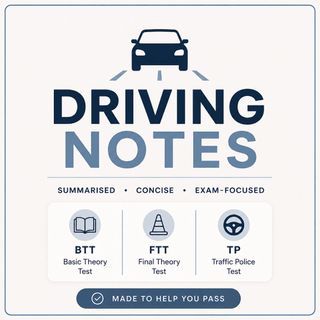 Comprehensive Driving Notes to ace your driving test
