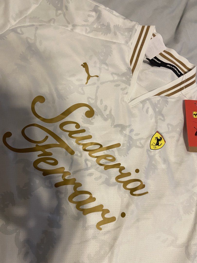 Scuderia Ferrari Year of the horse x Puma top (Category: Tshirts & Polo Shirts) located in Singapore. Submitted by jamesmerc3 (Listing ID 1438172493, Image 2). Description: - never used - 100% authentic - licensed Ferrari merch - limited edition 2026 - sold out in SG - can negotiate.