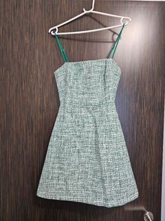 Green Tweed Dress - Size M