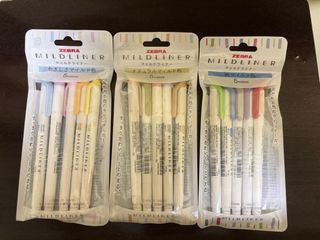 Zebra Mildliner Highlighter Pens - 5 Colors