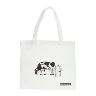 Farmhouse Cow Print Tote Bag