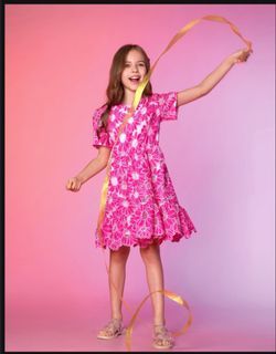 Saturday Club - Floral Appliqué Dress - rose