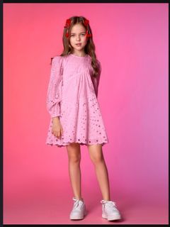 SaturdayClub Pink Eyelet Top - Size 150