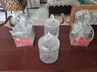 Crystal Candy Jars with Lids - New