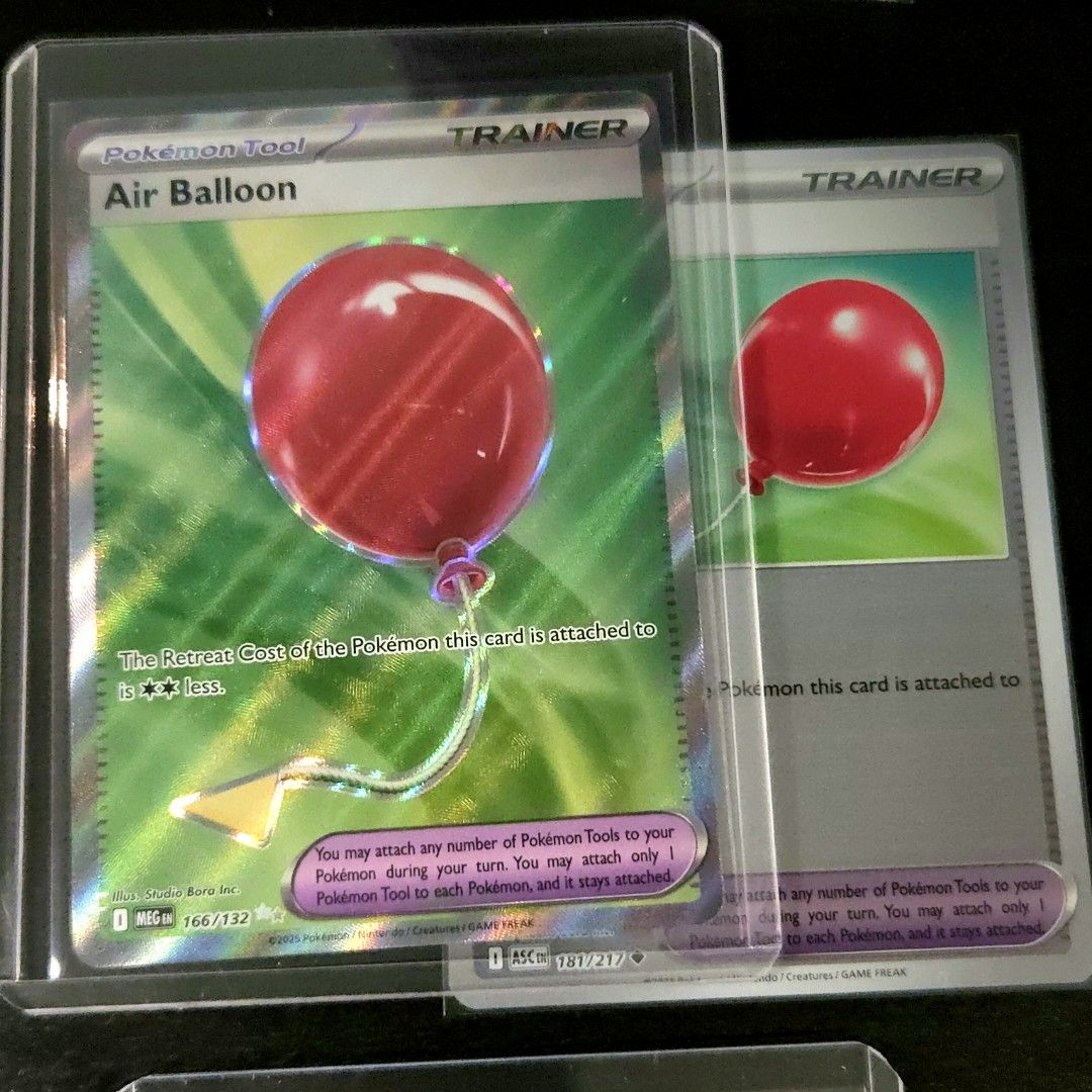 Air Balloon Trainer Card - Pokemon TCG (Category: Raw Cards) located in Singapore. Submitted by yummiv (Listing ID 1439403454, Image 1). Description: - Playable Air Balloon Trainer card - Full art $4 -Reverse holo $2.