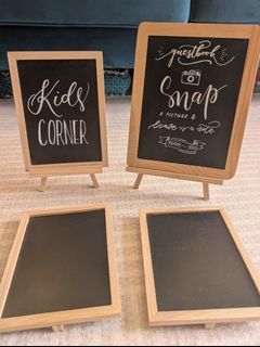 Chalkboard Signs with Easels - Wedding/Event Decor