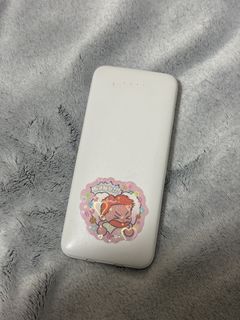 White Power Bank with Built-in Cables