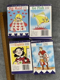 Cardinal Premier Edition Card Games - Old Maid, Go Fish, Crazy Eights, War
