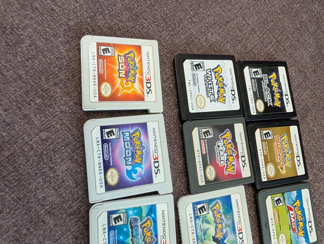 Nintendo DS Games 3DS Pokemon dash heart gold HeartGold pearl X alpha Sapphire moon sun white black dash (Category: Nintendo) located in Singapore. Submitted by kingking2000000 (Listing ID 1439526775, Image 6). Description: working and authentic DS and 3DS game. can post for $3 trained..