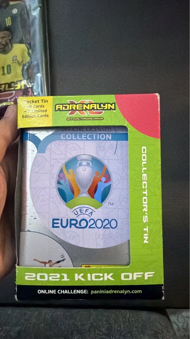 Panini Adrenalyn XL FIFA World Cup Qatar 2022 & Euro 2020 Collector's Tin (Category: Other Merchandise) located in Singapore. Submitted by joolism (Listing ID 1439433909, Image 1). Description: - Selling a Panini Adrenalyn XL trading card collection. - Includes: - FIFA World Cup Qatar 2022 box (unopened) - Euro 2020 Collector's Tin (unopened) - Ideal for collectors and fans..