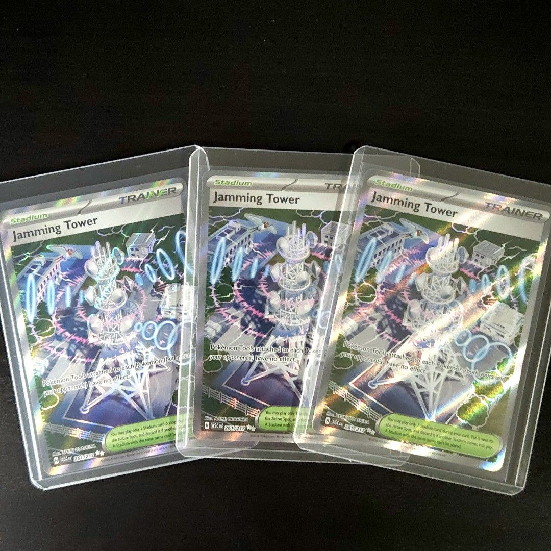 Jamming Tower - Full art Trainer Card #261 (Category: Raw Cards) located in Singapore. Submitted by yummiv (Listing ID 1439775074, Image 1). Description: - Jamming Tower Trainer cards - qty 2 left!.
