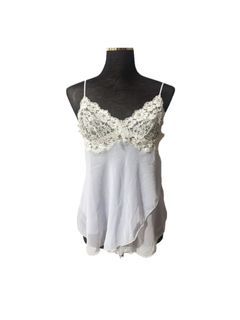 Light Blue Lace Trim Lingerie Top