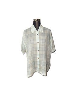 Plaid Mint Short-Sleeve Shirt