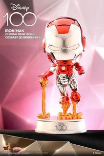 Hot Toys Cosbaby Disney 100 ~ IRON MAN (Platinum Color Version)