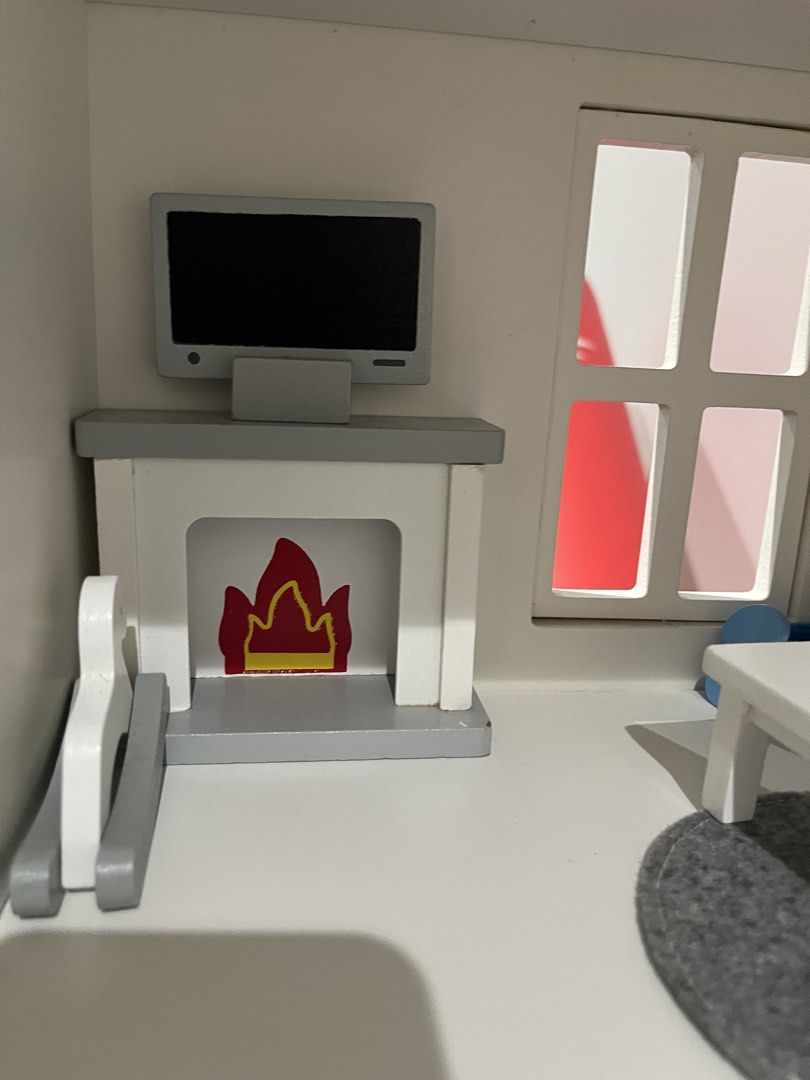 Modern Farmhouse Style Dollhouse with Furniture and Figures (Category: Kids Toys) located in Singapore. Submitted by corncob (Listing ID 1439943783, Image 7). Description: - Charming modern farmhouse dollhouse - Multiple levels and rooms - Includes furniture and figures as pictured - Ideal for imaginative play and storytelling - self Collect .