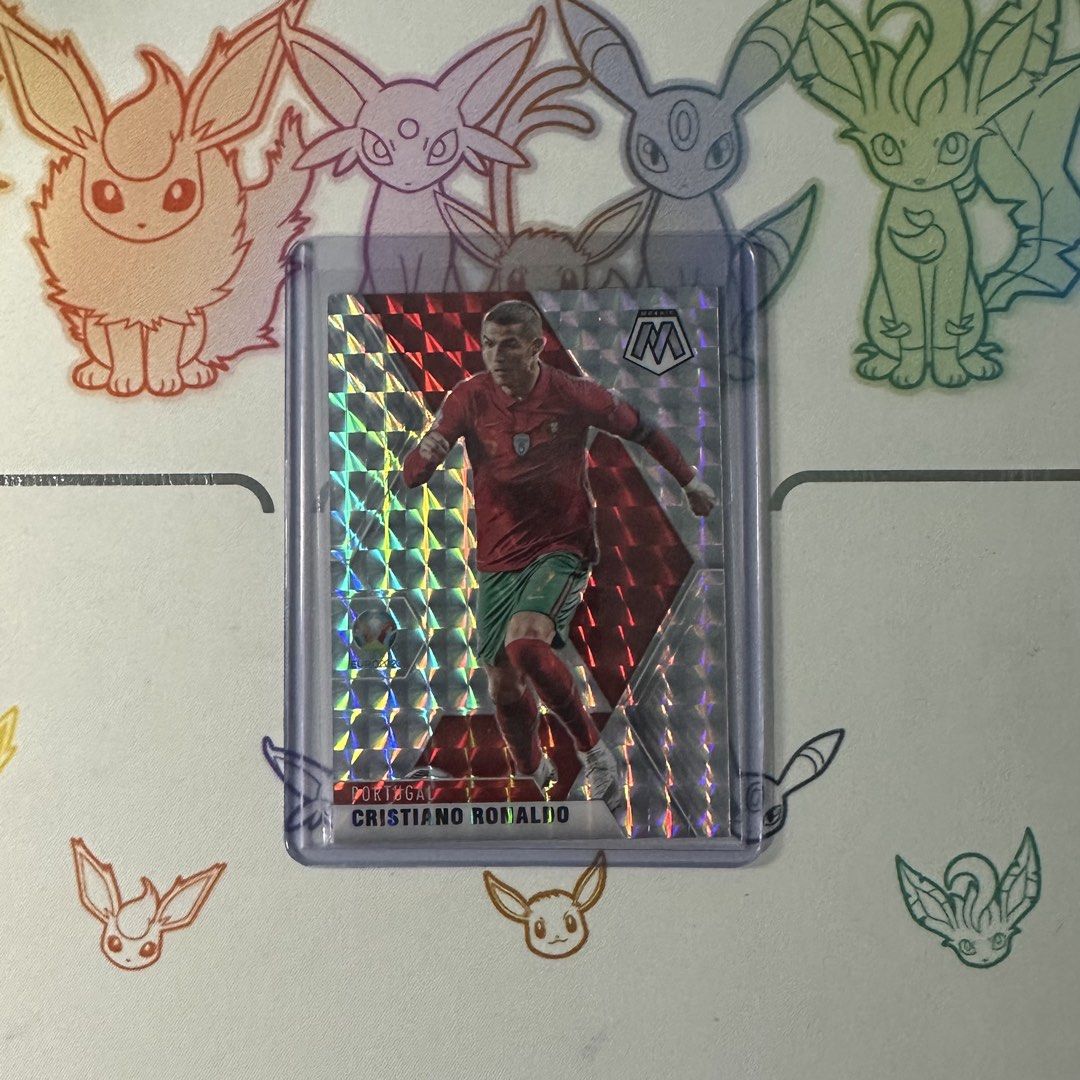 Panini Euro 2020 Mosaic Prizm Cristiano Ronaldo football card Portugal (Category: Raw Cards) located in Singapore. Submitted by tradingcardscollector (Listing ID 1440024037, Image 1). Description: .