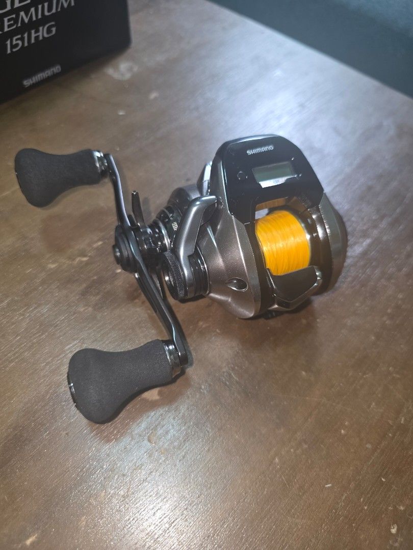 Shimano Engetsu Premium 151HG Fishing Reel (Category: Fishing) located in Singapore. Submitted by exxekym (Listing ID 1440005672, Image 2). Description: Shimano Engetsu Premium 151HG, brand new, unused. bought from lure haven. impulse purchase. braid will be removed. $110, slightly negotiable. bought from L haven. comes with receipt. no warranty as item is on sale. quick deal at $100.
