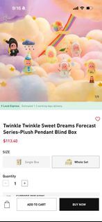 Twinkle Twinkle Sweet Dreams Forecast Series Plush Pendant Blind Box