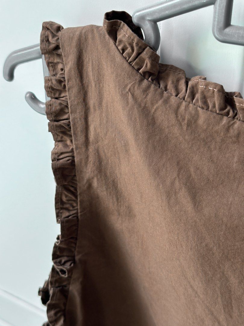 The Editors Market Rosette V-Neck Espresso (Category: Blouses) located in Singapore. Submitted by hellobuypls (Listing ID 1440300869, Image 5). Description: Tagged S. Refer to pic 6 for measurements. Price includes SingPost smartpac (w tracking). .