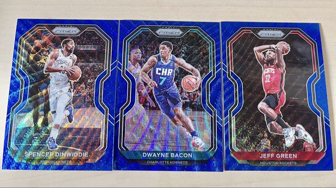 Panini Prizm Basketball Blue Wave Lot (Category: Vintage Collectibles) located in Singapore. Submitted by neumarans (Listing ID 1440405656, Image 3). Description: Each card is $5 Buy all 15 cards for $55.