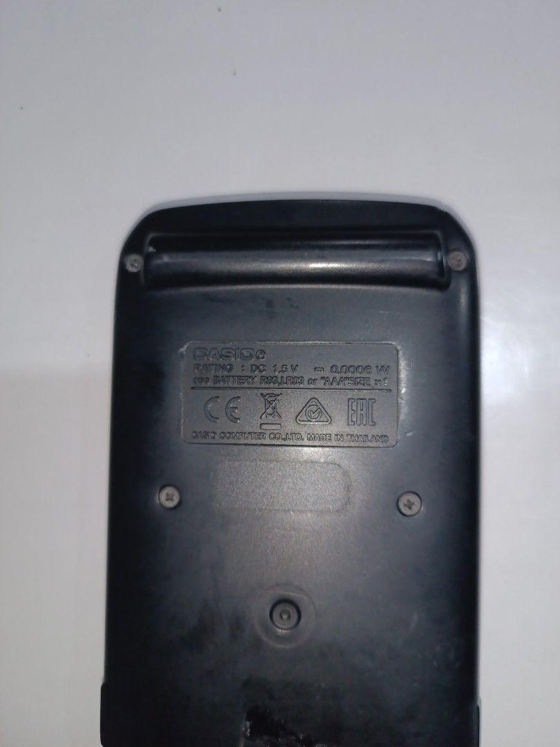 Casio Scientific Calculator (Category: Other Gadgets) located in Singapore. Submitted by seven7stars (Listing ID 1435870852, Image 2). Description: no cover but in good working condition hairline scratches, not for fussies meet central areas.