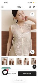 MFW Yun Lace Overlay Top (Blush Garden)