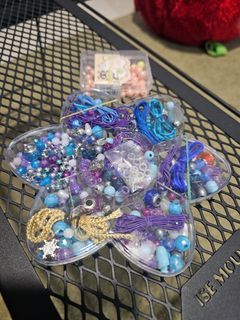 DIY Craft Beads Kit - Purple, Blue, Pink