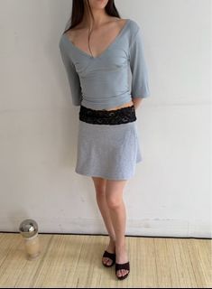 Skin_____s  V Neck Bell Sleeve Top skins