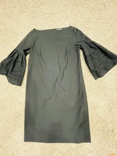 Lauren Ralph Lauren Black Bell Sleeve Dress Size 0
