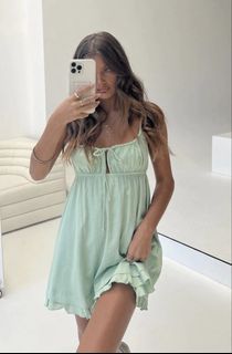 Princess Polly Sage Green Mini Dress