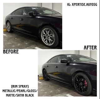 PROMO 🔥CAR RIM SPRAY / DECHROME / CALIPER SPRAY / KURB RASH REPAIR / ONSITE / DEBADGE / CHROME DELETE / WINDOW TRIM / BLACK OUT / PLASTI DIP 🔥 METALLIC / PEARL / GLOSS / MATTE / SATIN BLACK / PINK 🔥 PEUGEOT 308 3008 408 4008 508 5008 6008
