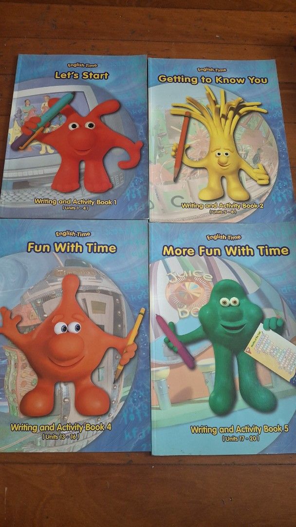 English Time Readers & Activity Books (Set of 4) (Category: Children's Books) located in Singapore. Submitted by glowingdeeps (Listing ID 1436833127, Image 4). Description: Set of 4 English Time Readers and Activity Books. Includes Readers 1,2, 4, 5 and Getting to Know You. Perfect for young learners. Great for English language practice and for those who have English as their 2nd language. Negotiable. English Time (reader 3 missing) . Great books
