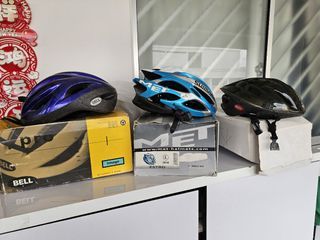Bell, MET Estro, and Black Cycling Helmets