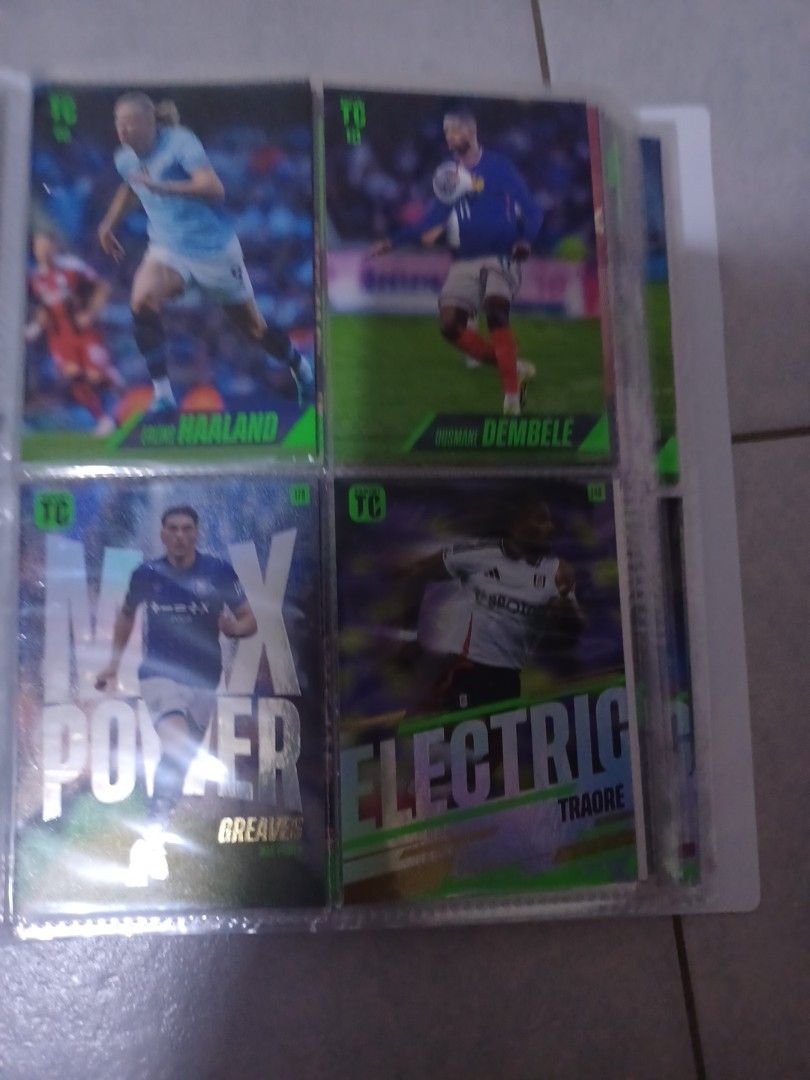 Panini Football Trading Cards Collection - Various Players (Category: Raw Cards) located in Singapore. Submitted by fawwazsyaf81885 (Listing ID 1443045881, Image 6). Description: - Collection of Panini football trading cards - Features players such as Martinez and Gordon - Includes cards from the Euro 2024 series - Ideal for football card collectors - dm for price low ballers will be ignored..
